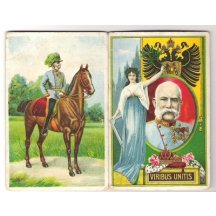 Colored paint of Franz Joseph on horse