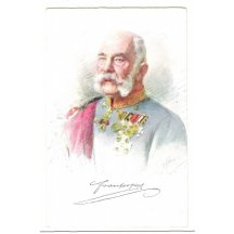 Color painting of portrait of emperor Franz Joseph