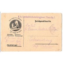 Franz Josef, modlící se- tisková varianta lístku