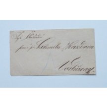 Dopis frankovaný jednou 2 Kr a jednou 3 Kr