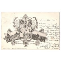 Miniportréty Františka Josefa a památky v Budapešti