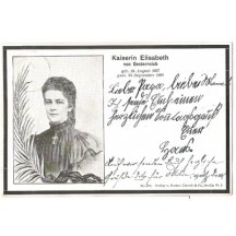 Death postcard of empress Elizabeth