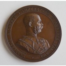 Bronzová medaile císaře Františka Josefa v uniformě