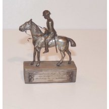 Franz Joseph I. on horse , silver with hall-mark