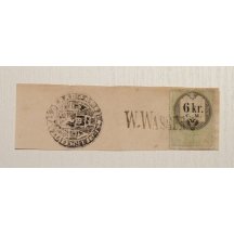 Výstřižek s razítkovým kolkem 6 Kr