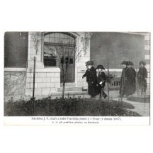 František Josef při prohlídce přístavu na Smíchově- Praha