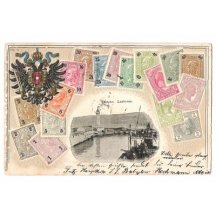 Triest - Lanterna , stamps and eagle