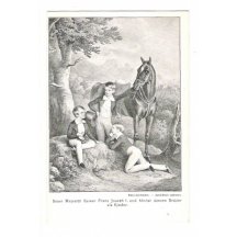 Císař Franz Josef I. jezdíci s bratry na koni