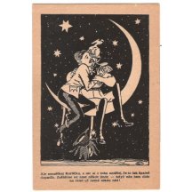 Vilém a Karel na měsíci - karikatura