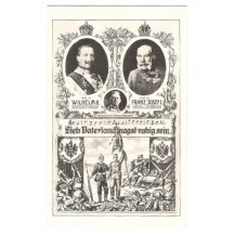 Conrad Hötzendorf, František Josef a Vilém s písní a oslavou vojáků