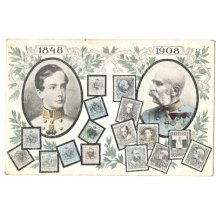 Portraits of Franz Joseph, stamps, color print (1)