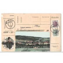 Plasy - post man and stamps of Franz Joseph