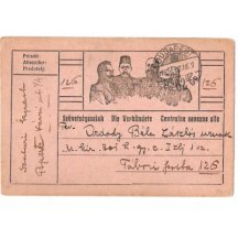 Lístek polní pošty, čtyři císaři v orámování