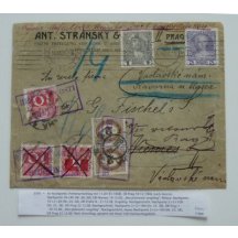 Dopis s několikanásobným doplatným, smíšené emise