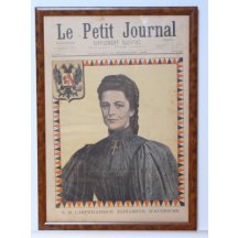 Empress Elisabeth in black suit and cross - complete newspapers