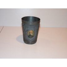 Tinny cup with portrait of Franz Joseph