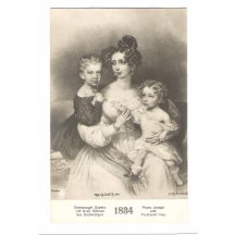 Císařovna Sophie se synem Franz Josefem a Ferdinandem Maxem