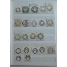 Výstřižky natištěných kolků z listin 