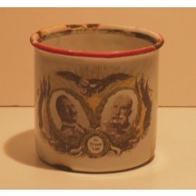 Metal cup with portrait of Franz Joseph I., Wilhelm II. and war decoration