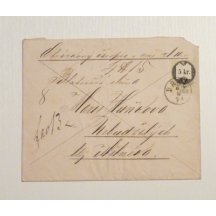 Nádražní dopis vyfrankovaný 5 Kr. kolkem