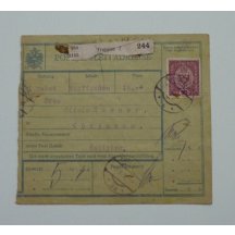 Průvodka poštovní s půlenou doplatní emisí