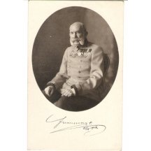 Photo of emperor Franz Joseph seated on chair 