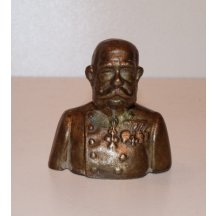 Železná minibusta císaře Františka Josefa I.