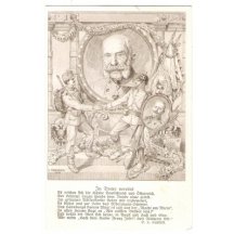 Další varianta propagační pohlednice k přátelství Franz Josefa a Wilhelma