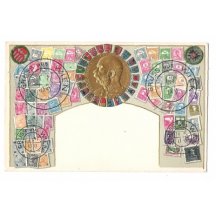 Pozdrav z Vídně- F.J.medaile a okolo erby měst