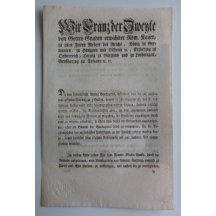 Cirkulář Františka II. k vydání bankovek 1 a 2 guldenů