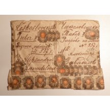 Mnohonásobná frankatura ruských známek -mimořádný dopis