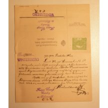 Korespondenční lístek se vzkazem z České republiky