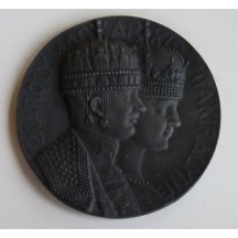 Carl Franz Joseph se Zitou na zinkové medaili