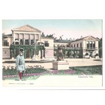 Franz Josef na procházce před Císařskou vilou, Bad Ischl