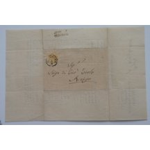 Faktura na Vicenzo Ferrari- Mantova, frankovaná 5 centy