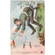 Karikatura Wilhelma, kterému hrozí smrtí