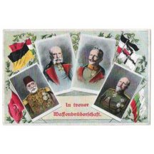 Čtyřportrét spojenců- nádherné provedení pohlednice