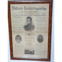Sheet of newspaper, issued on the 10th anniversary of Franz Joseph's death