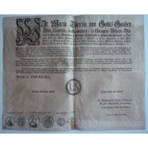 Cirkulář Marie Terezie k vydání mincí r. 1758 , 1759 , 1760