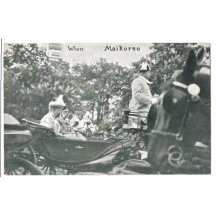 Císař František Josef s princeznou na projížďce