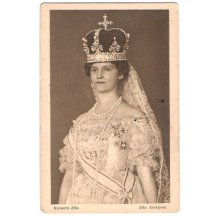 Empress Zita with Hungarian crown and honours