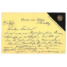 Císařská jubilejní pohlednice - pozdrav z Vídně