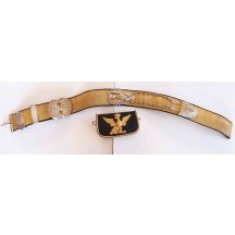 Itálie - důstojnický okrasný pás s patron taškou 