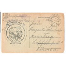 Dvojportrét F.J. a W., 1914-1915, lístek polní pošty