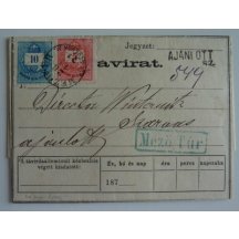 Maďarsko - telegram ....vyfrankovaný poplatek - mimořádná celistvost