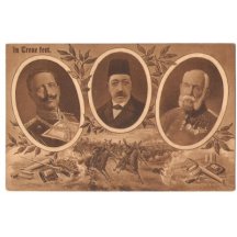 Franz Josef, Wilhelm, turecký sultán s ukázkou války