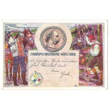 Oslavné pohlednice k 50.letům Franz Josefa