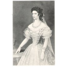 Postcard of Elizabeth in beautiful dress