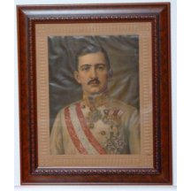 Barevný obraz s Karl Franz Josefem v uniformě