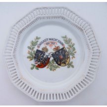Patriotický talíř s erby Rakouska-Uherska a Německa / 1914 - 1915